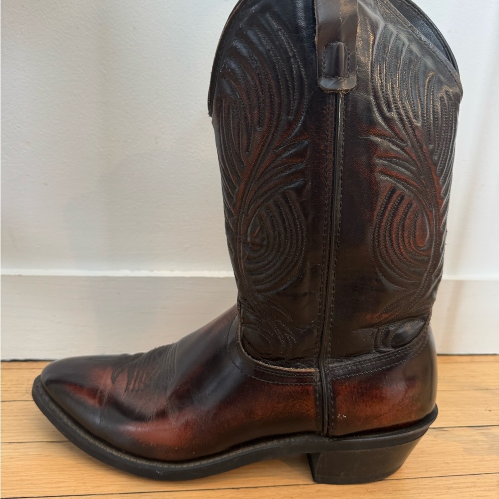 Men's Brown Leather Cowboy Boots